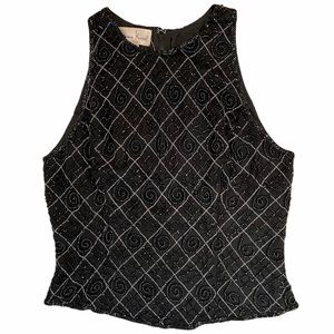 NWT Lawrence 100% Silk Evening Hand Beaded Fomal